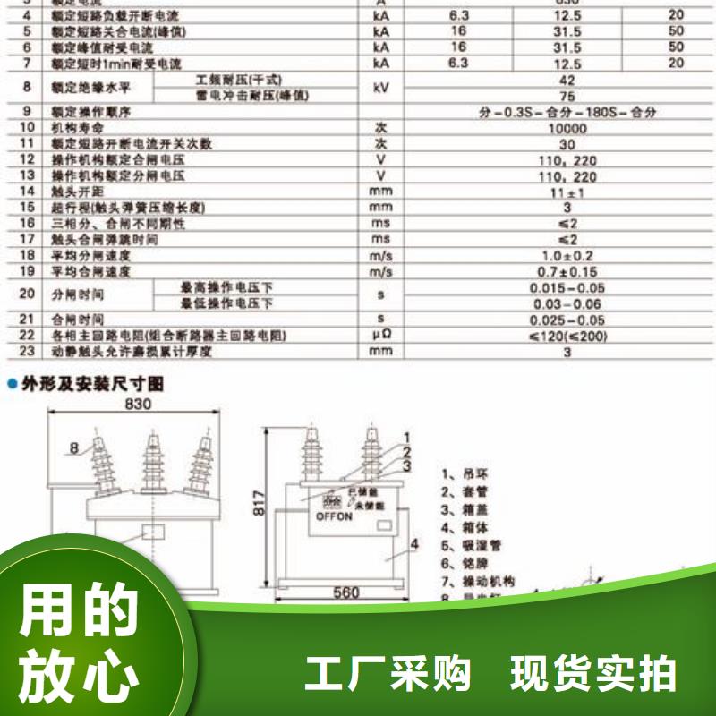 ZW37-40.5/630-20户外高压真空断路器同城货源